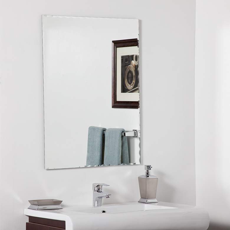 Madeline 23 1/2" x 31 1/2" Frameless Bathroom Wall Mirror