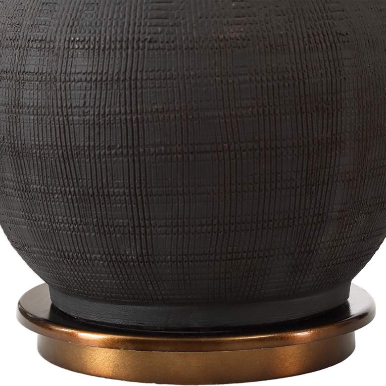 Arnav Textured Matte Black Ceramic Table Lamp