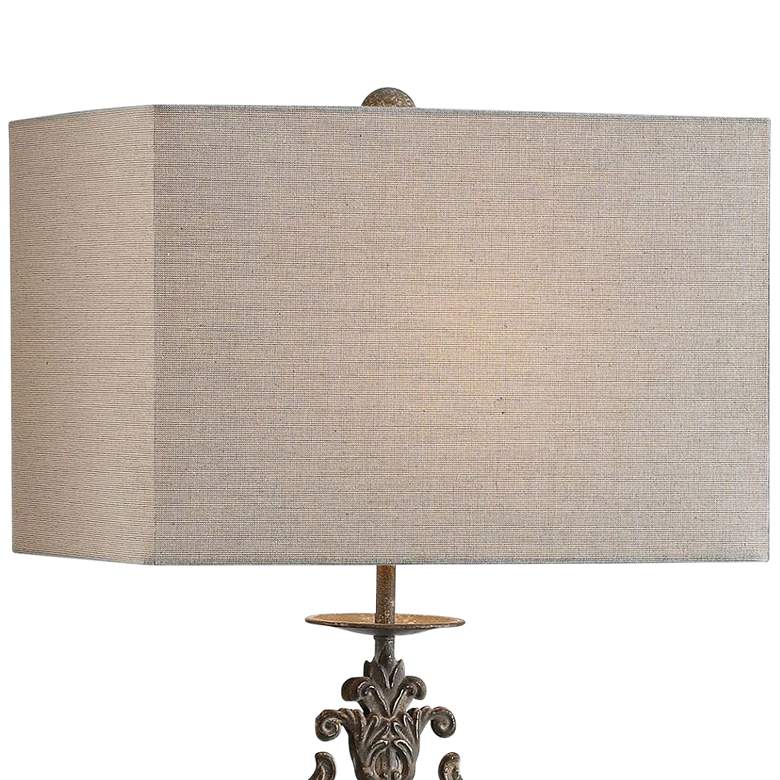 Gerosa Distressed Aged Bronze Table Lamp