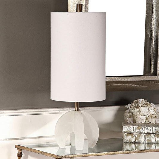 Alanea Polished Alabaster Accent Buffet Table Lamp