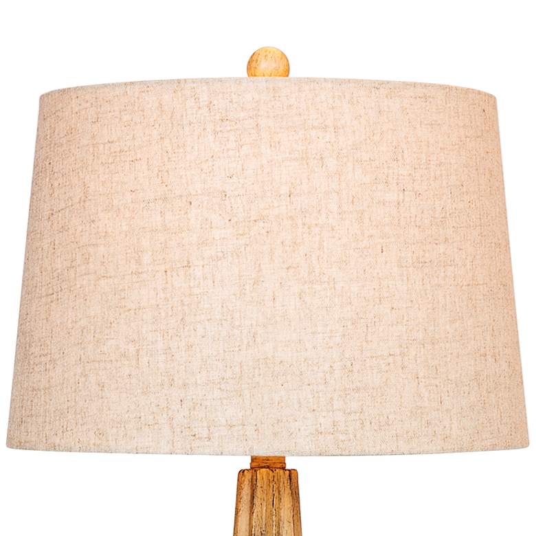 Fluted Genie Bottle Beige Table Lamp