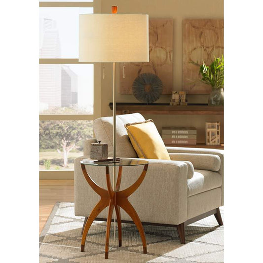 Vanguard Floor Lamp with Glass Tray Table