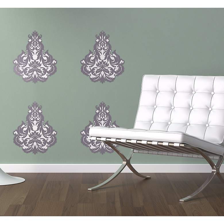 Brocade Red and White Wall Decal