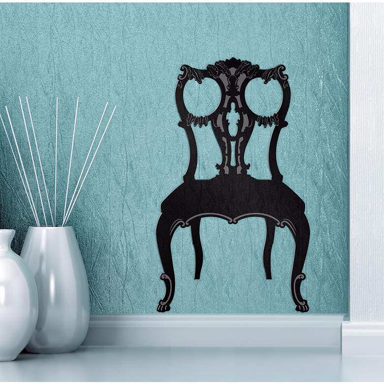 Victorian Chair Black and Gray Wall Decal