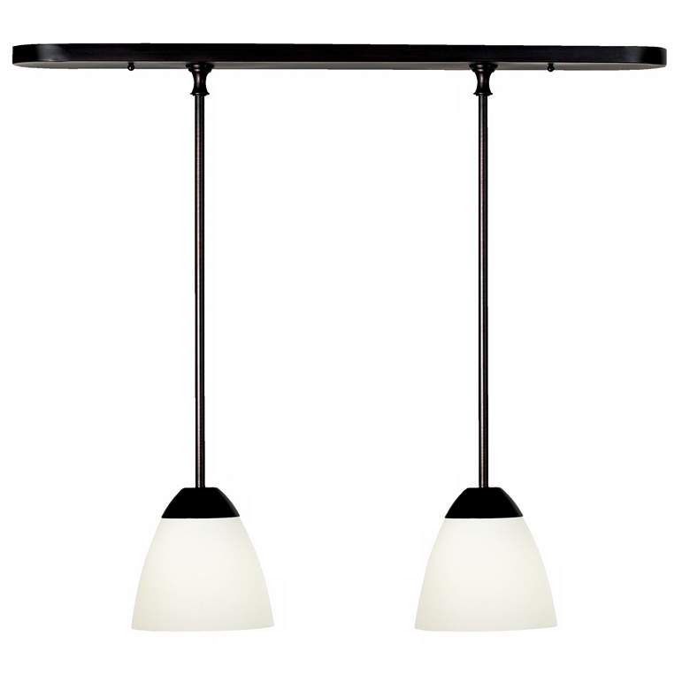 Siri 30"W Rust Black Opal Glass Kitchen Island Light Pendant