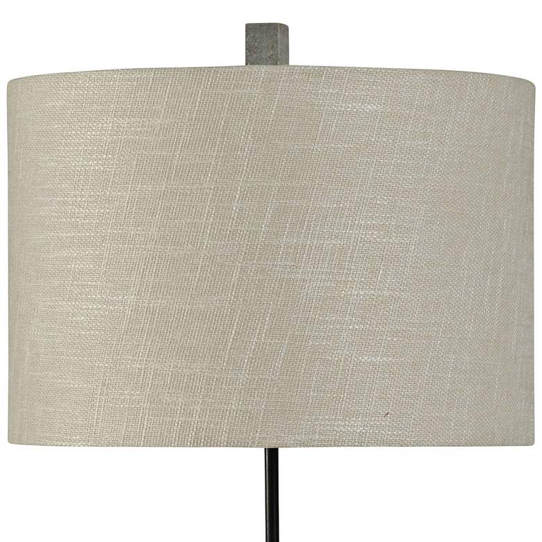 Chittaway Bay Gray Table Lamp w/ White Hardback Fabric Shade