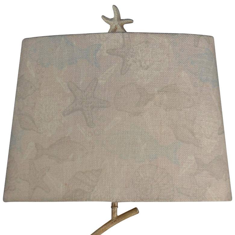 Sand Stone Silver and White Starfish Table Lamp