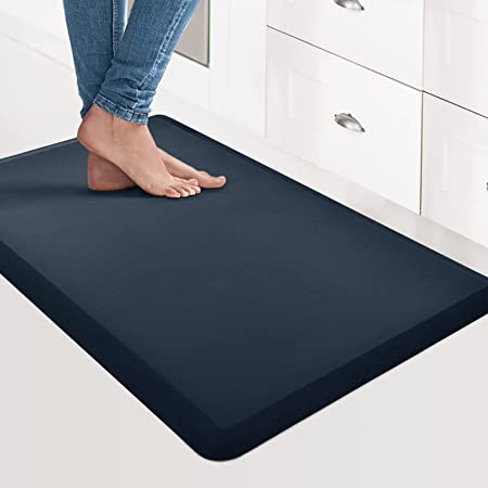 Art3d Anti Fatigue Mat - 1/2 Inch Cushioned Kitchen Mat - Non Slip Foam Comfort Cushion for Standing Desk, Office or Garage Floor (17.3"x28", Black)