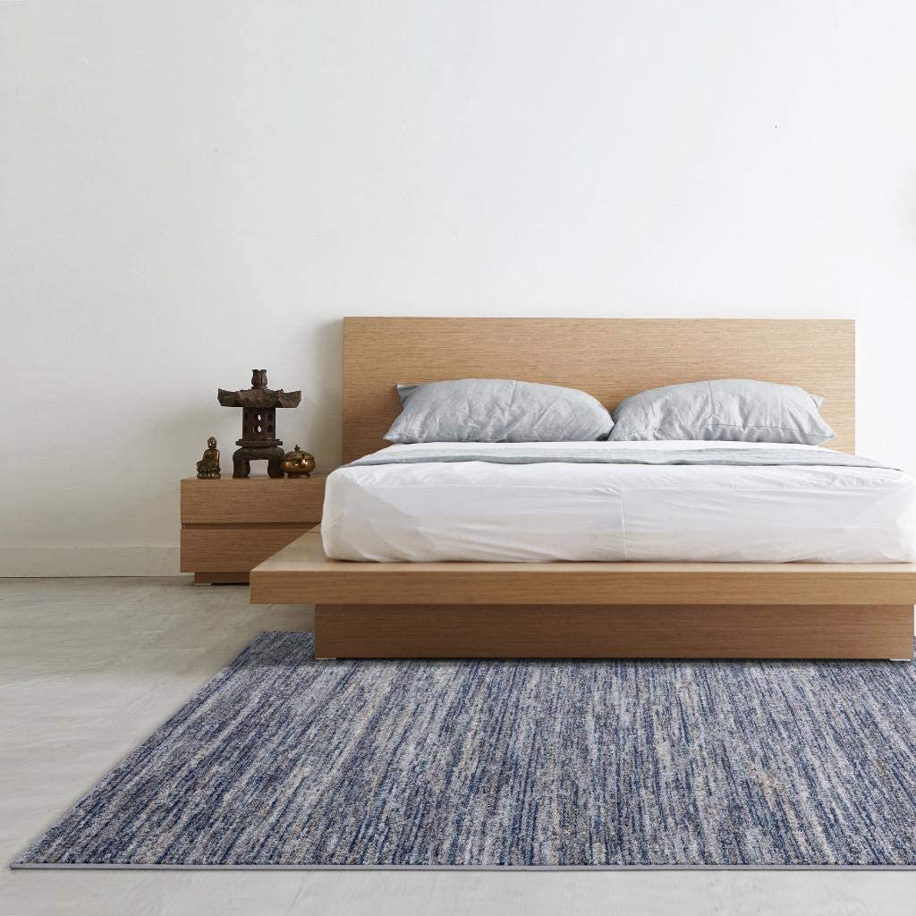 Hampsteads Collection Contemporary Soft Area Rug Blue