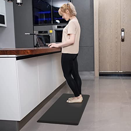 DEXI Anti Fatigue Mat Kitchen Ergonomic Cushioned Comfort Floor Runner Rug  for Standing Desk Office,3/4 Inch Thick Cushion 20x32 Dark Brown