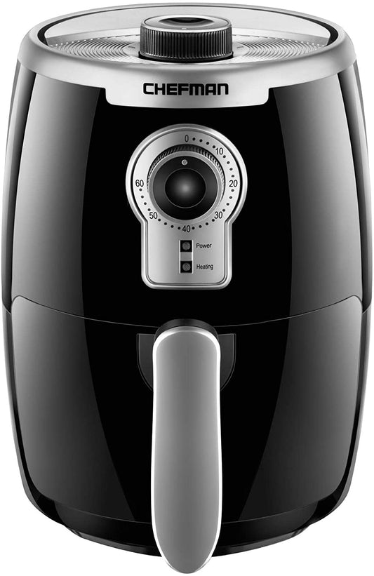 Black 2 Liter Air Fryer Temp Control