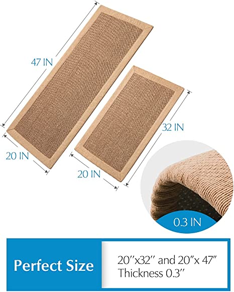 Kitchen Rugs and Mats Non Skid Washable, Absorbent Runner Rugs for Kitchen,  Front of Sink, Kitchen Mats for Floor (Beige, 20x47)