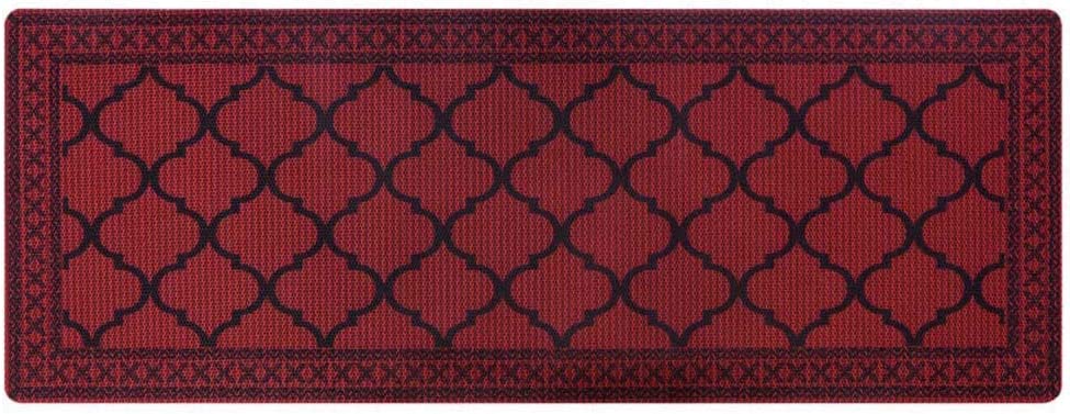 Carvapet Non-Slip Kitchen Mat Durable Honeycomb Texture Doormat Kitchen Tool Design Runner Carpet, Indoor Outdoor, Easy Clean, Low-Pile Mats for Entry, Patio, High Traffic Areas, 18"x30", Coffee