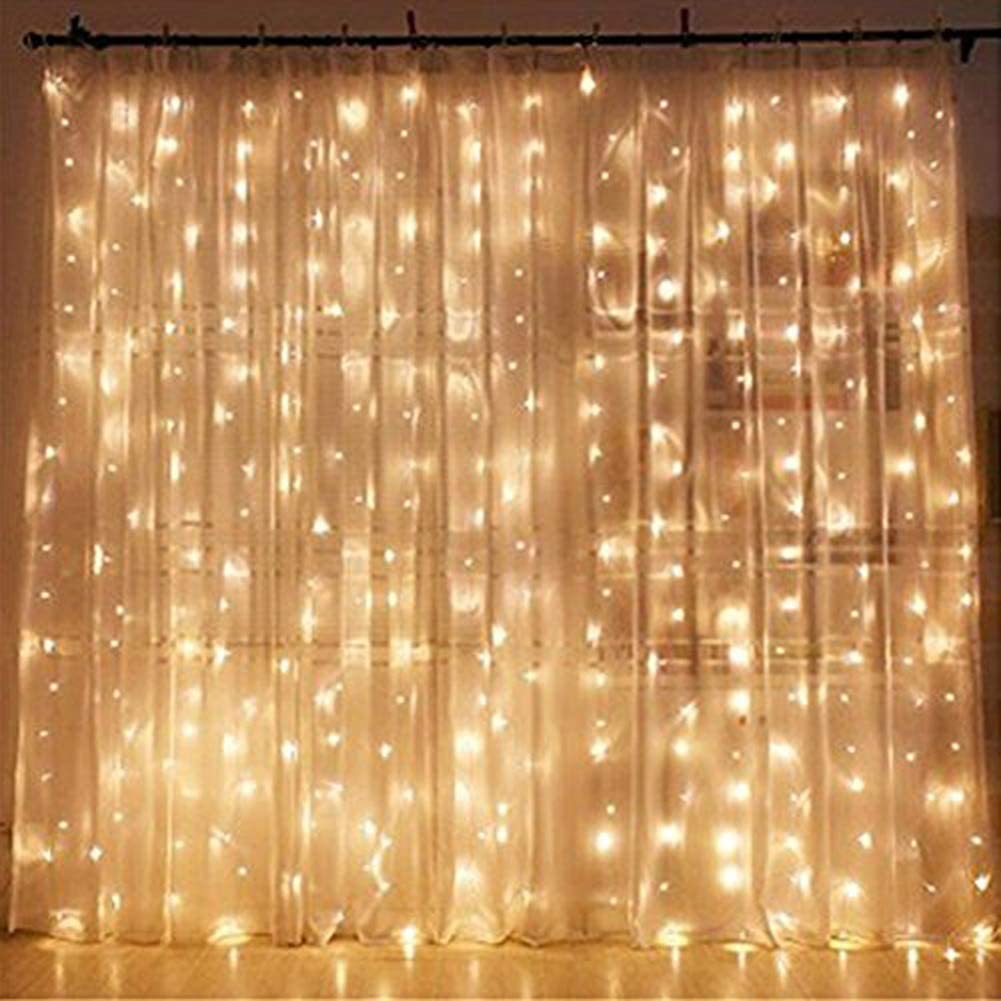 LED Rainbow Curtain String Color Change Lights for Christmas Party Decorate