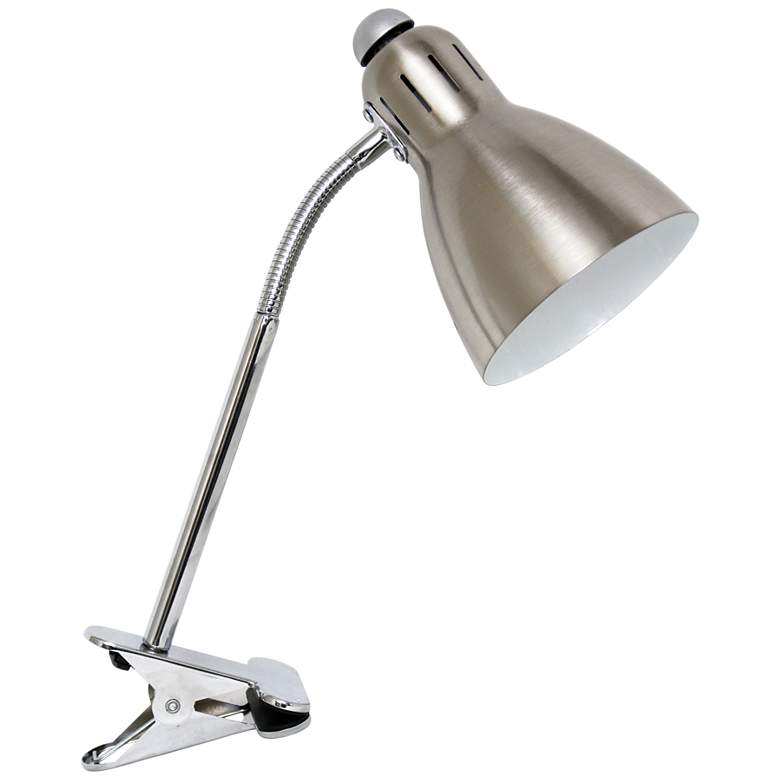 Adapt Brushed Nickel Flexible Portable Clip Light Desk Lamp