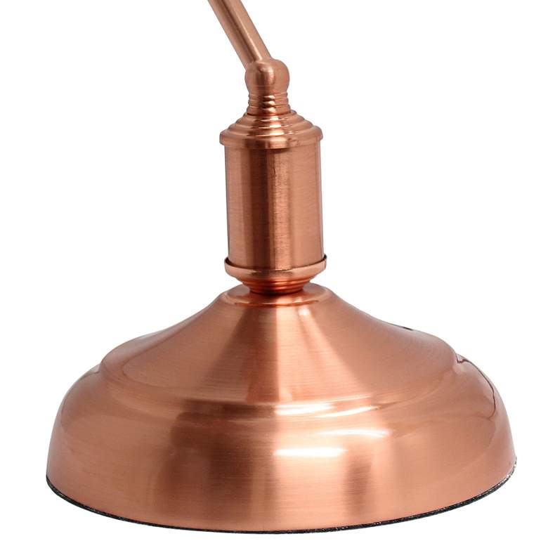 Simple Designs Executive Rose Gold Iron Banker's Desk Lamp