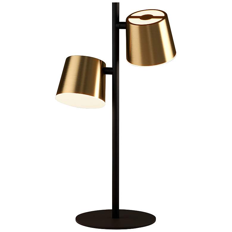 Eglo Altamira Structured Black 2-Light LED Accent Table Lamp