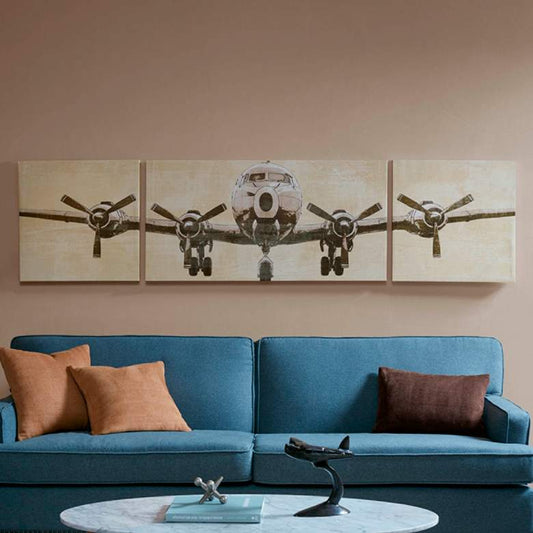 Intelligent Design Flight Time 3-Piece Canvas Wall Art Set