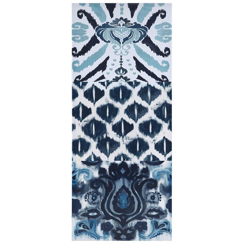 Flourish Ikat 35" High 3-Piece Gel Coat Canvas Wall Art Set