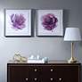 Purple Ladies Rose 29 1/4" High 2-Piece Framed Wall Art Set
