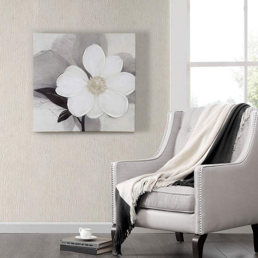 Midday Bloom 30" High Hand-Embellished Canvas Wall Art