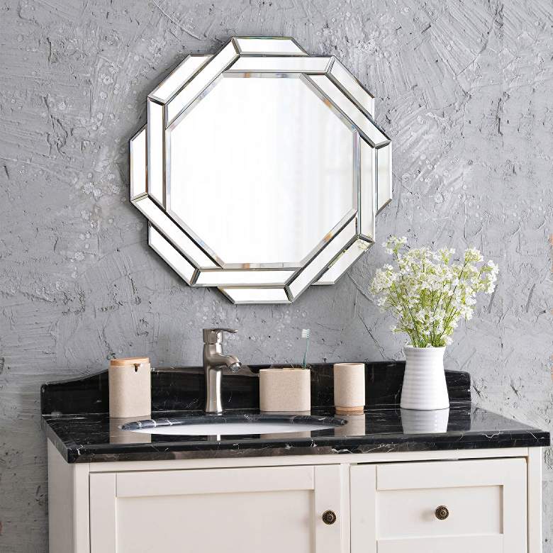 Kenroy Home Junction Glass 24" x 24" Wall Mirror
