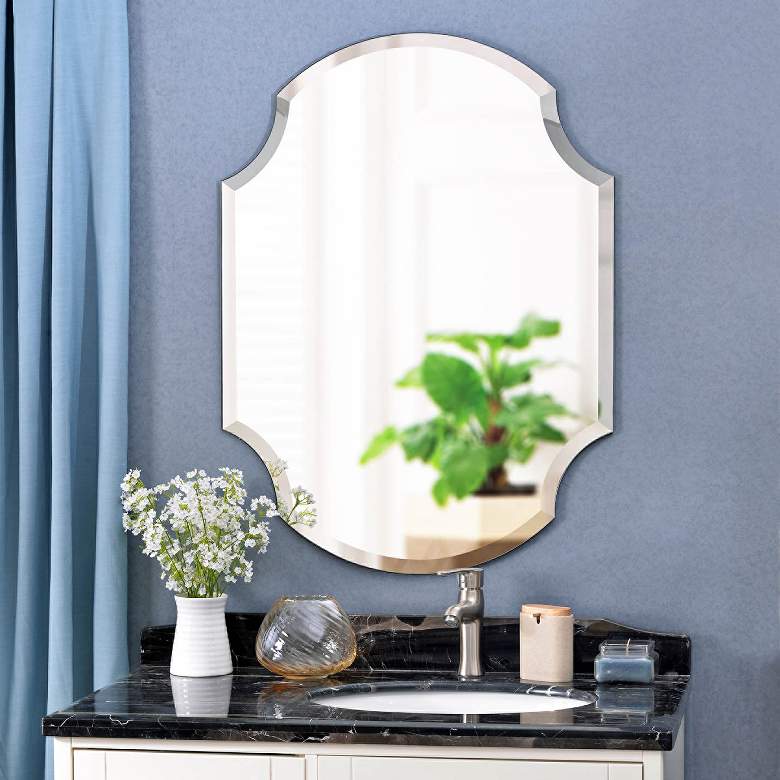 Kenroy Home Shield Glass 38" x 28" Frameless Wall Mirror