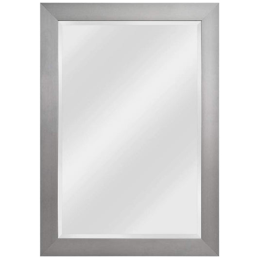 Drake Brushed Steel 29 1/4" x 41 1/4" Wall Mirror