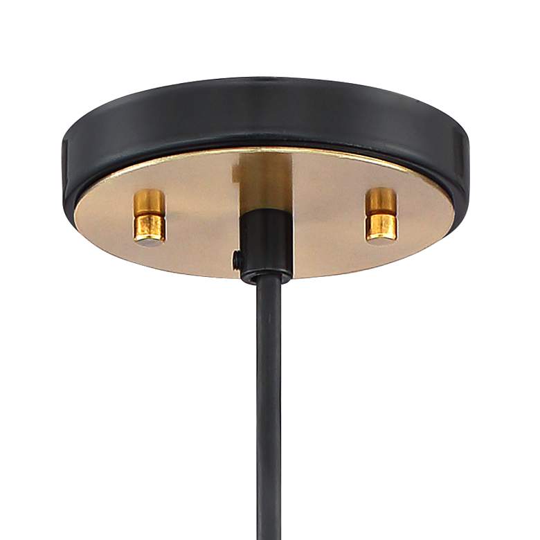 Harmonic 12" Wide Black and Warm Brass Mini Pendant Light