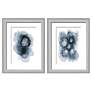 Abstract Blues 22" High 2-Piece Framed Giclee Wall Art Set