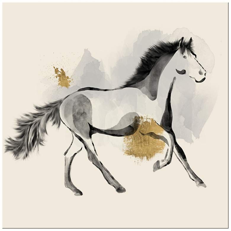 Horse Sketch Square Giclee Canvas Wall Art