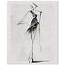 Black Gown Sketch Rectangular Giclee Canvas Wall Art