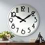 Le Noir 33" Wide Gray and Black Metal Wall Clock