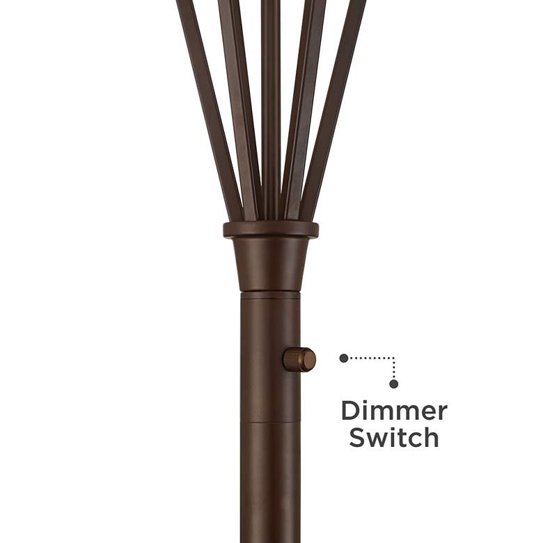 Volero Oil-Rubbed Bronze Light Blaster Torchiere Floor Lamp