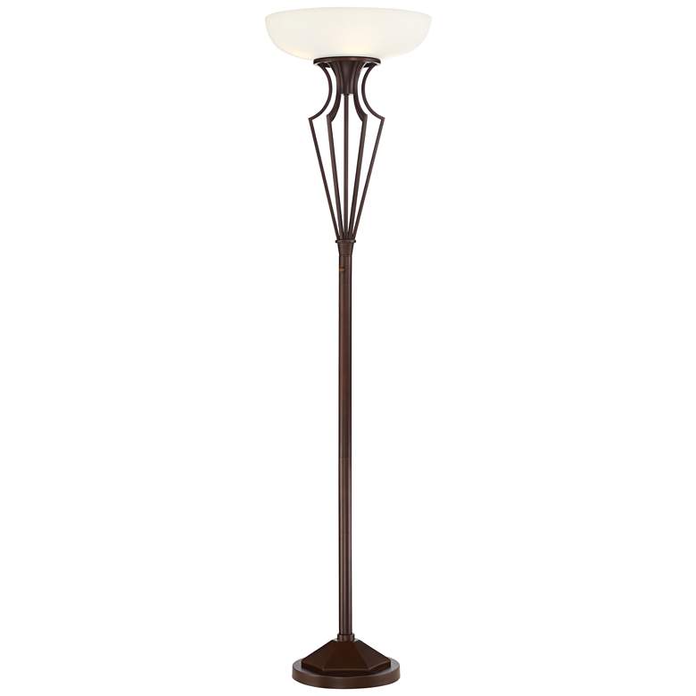 Volero Oil-Rubbed Bronze Light Blaster Torchiere Floor Lamp