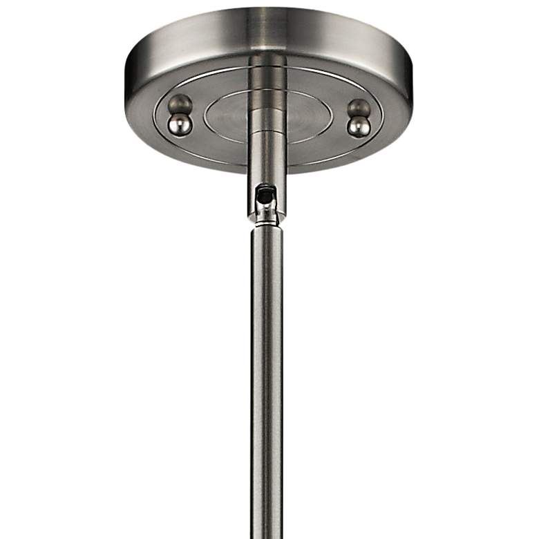 Large Bell 8"W Brushed Satin Nickel Swiveling Mini Pendant