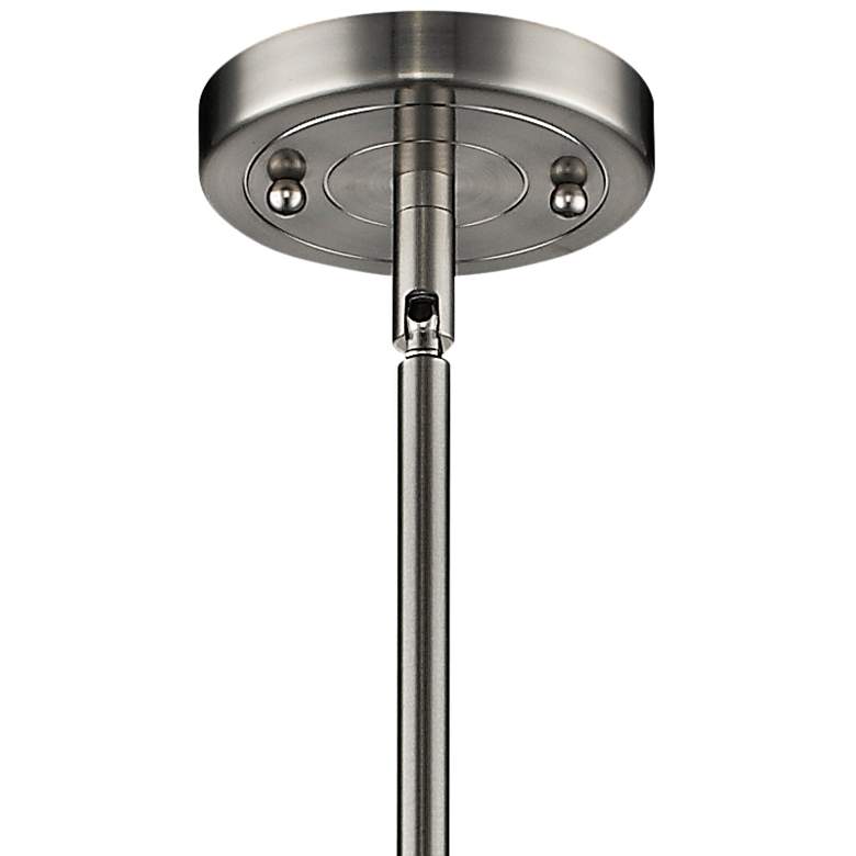 Large Cone 8"W Brushed Satin Nickel Swiveling Mini Pendant
