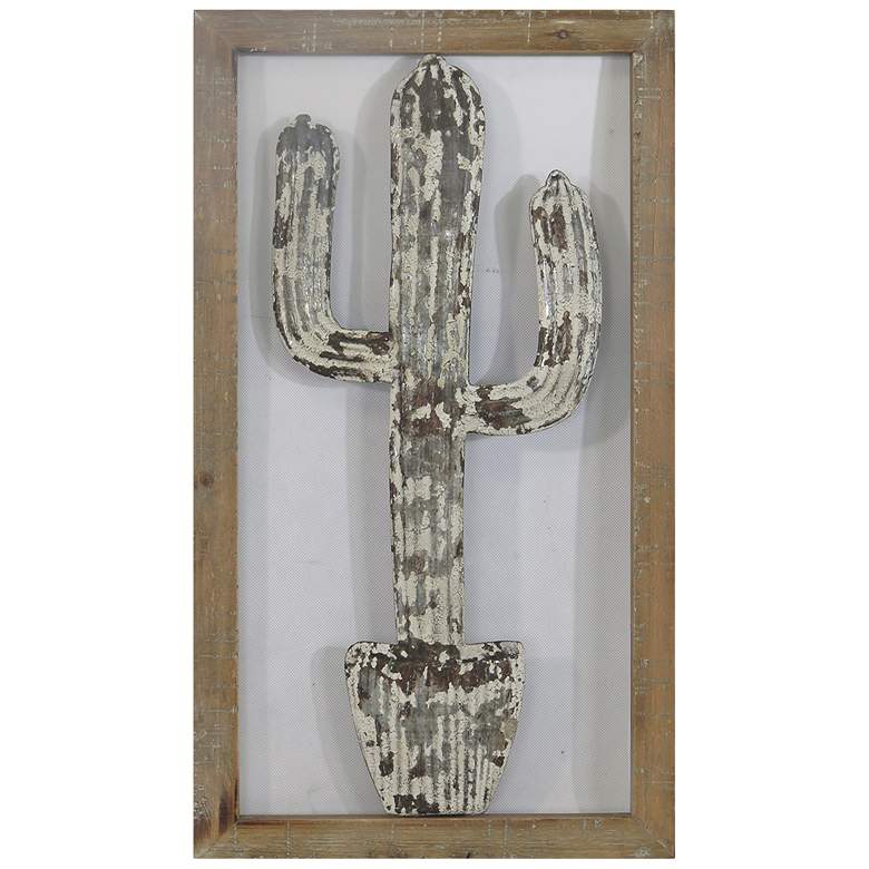 Crestview Collection Cactus 27" High Framed Wall Art