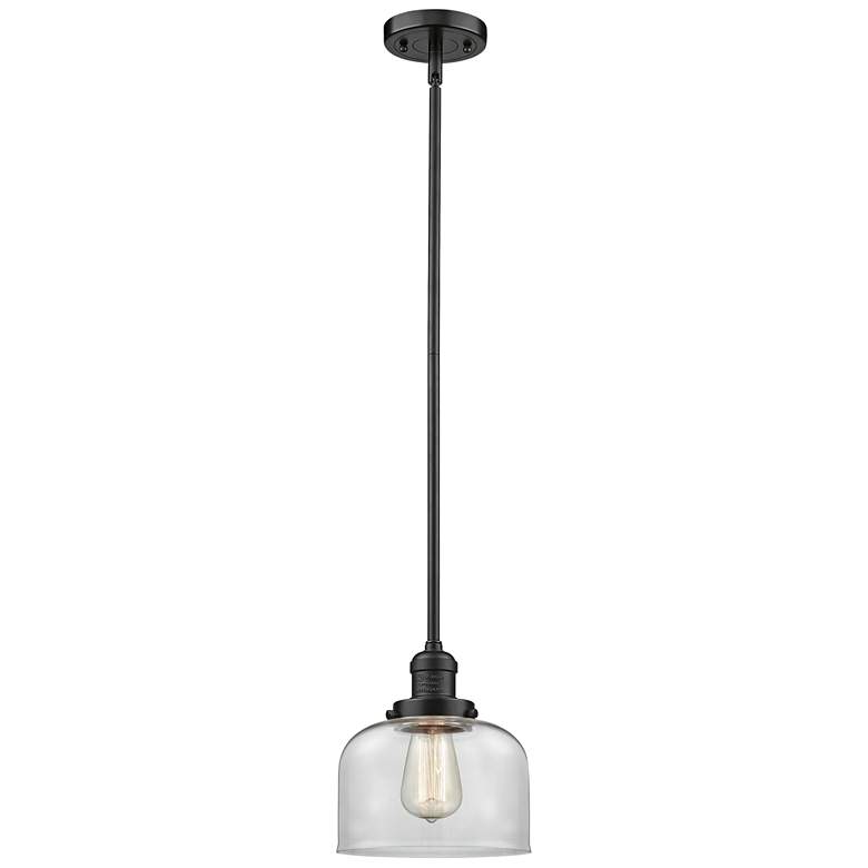 Large Bell 8" Wide Oil-Rubbed Swiveling Mini Pendant