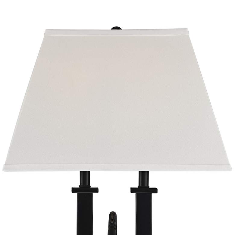 Deacon Bronze Gooseneck Desk Lamp with USB Port and Outlet