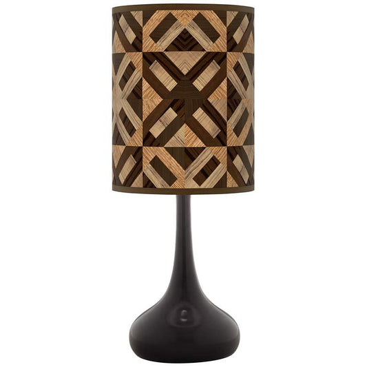 American Woodwork Giclee Black Droplet Table Lamp