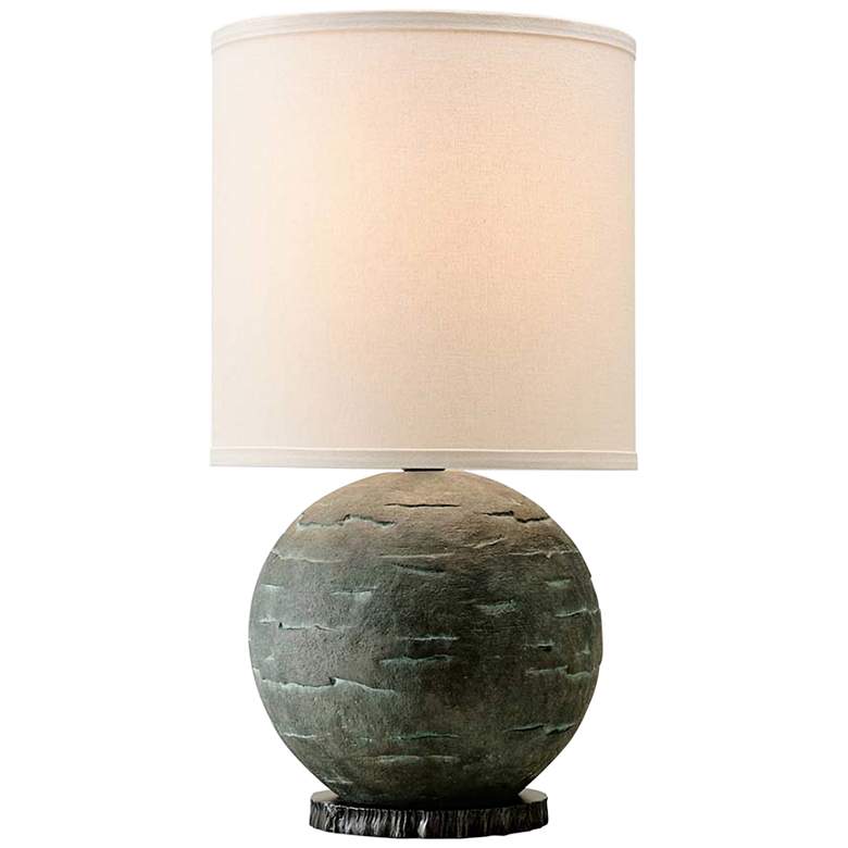 La Brea Limestone Ceramic Sphere Accent Table Lamp