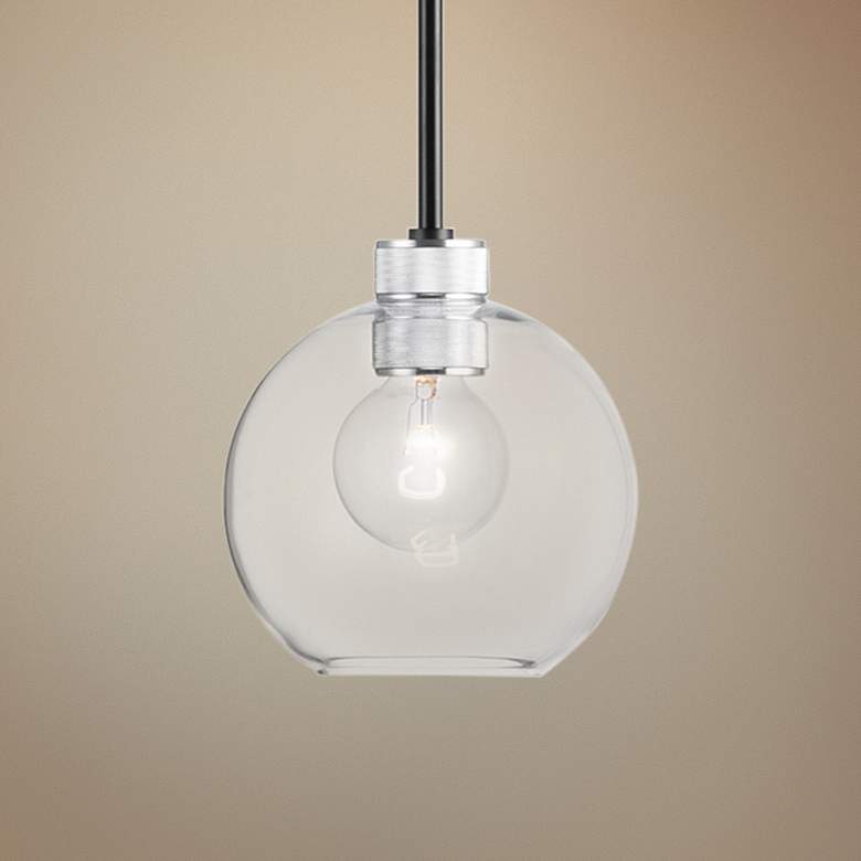 Maxim Vessel 7 1/4"W Black and Brushed Aluminum Mini Pendant