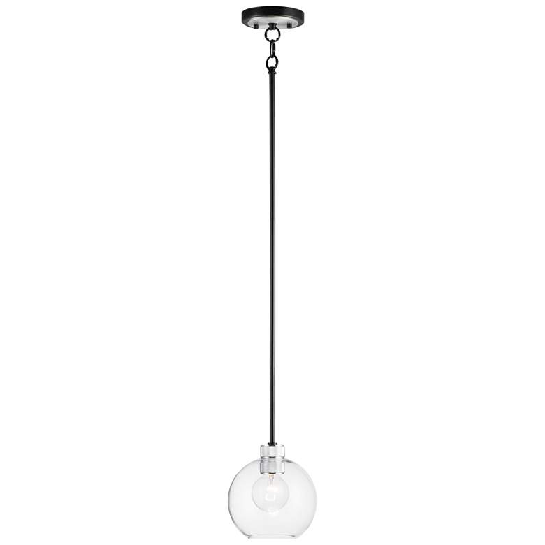 Maxim Vessel 7 1/4"W Black and Brushed Aluminum Mini Pendant