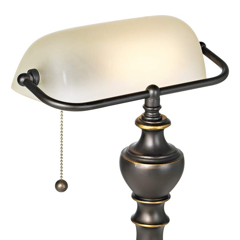 Haddington Alabaster Glass Pull Chain Desk Lamp