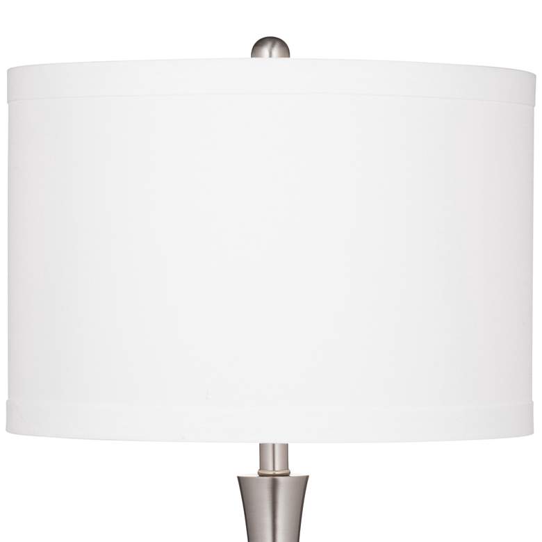 Suzanna Brushed Silver Metal LED Table Lamp