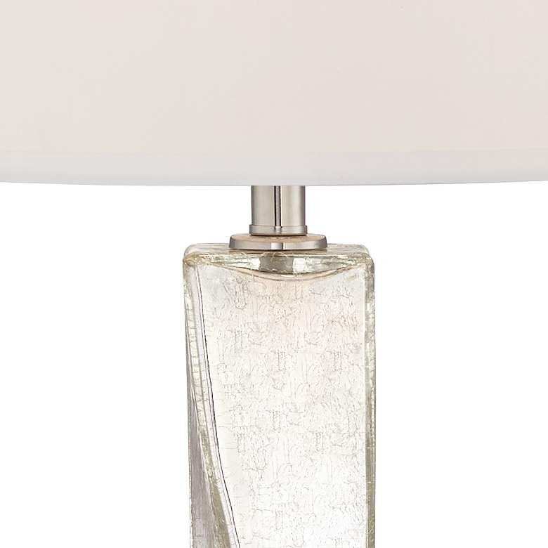Twist Crackle Mercury Glass Table Lamp