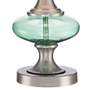 Reiner Blue-Green Glass Table Lamp with USB Workstation Base