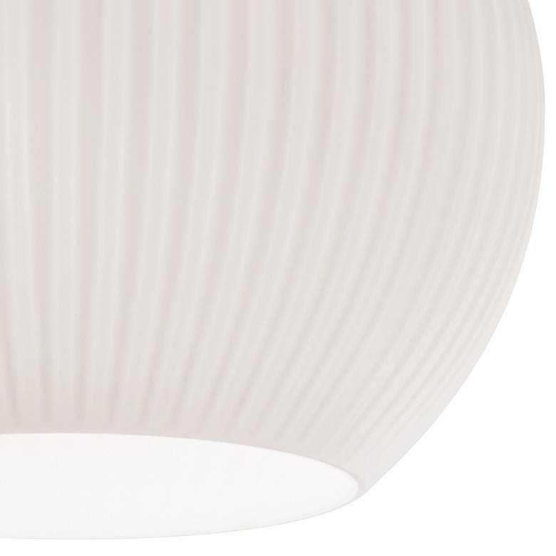 Cleo 12 1/2" Wide Frosted White Ribbed Glass Pendant Light