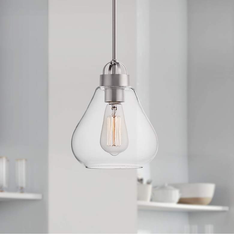 Maxim Dianne 7 1/2" Wide Satin Nickel Mini Pendant